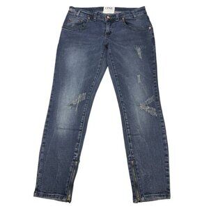 ONE X ONETEASPOON Trashed Freebirds Low Waisted 7/8 Skinny Leg Jean Sz 26